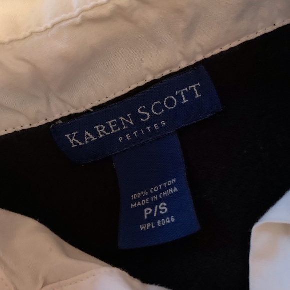 Karen Scott Collared Sweater Top - Picture 3 of 3